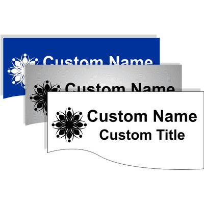 Plastic Engraved Wave Shaped Sign Insert Only - 3.25" x 8" - alternate view