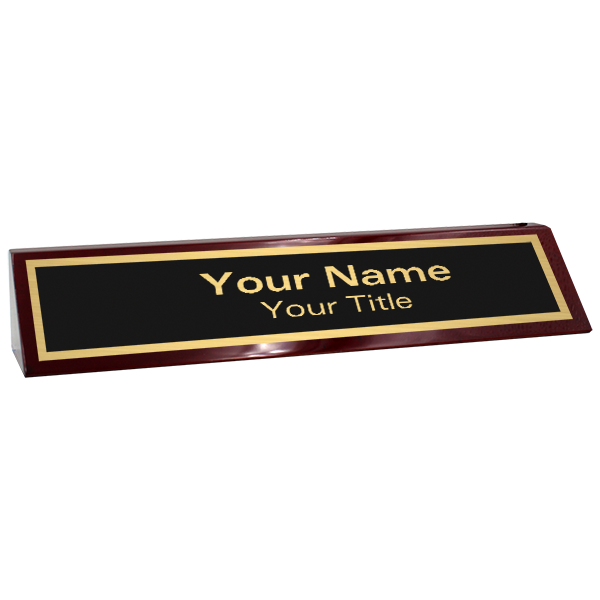 Polished Finish Rosewood Desk Wedge | 2" x 10"