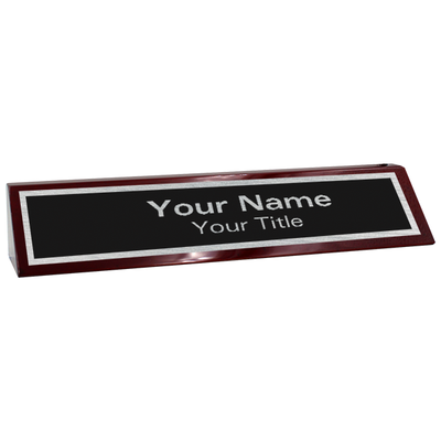 Polished Finish Rosewood Desk Wedge | 2" x 10" - alternate view