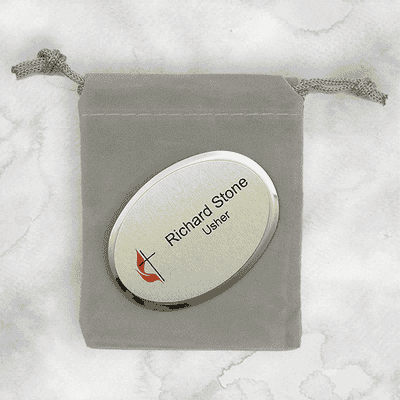 Velvet Name Tag Protector - alternate view