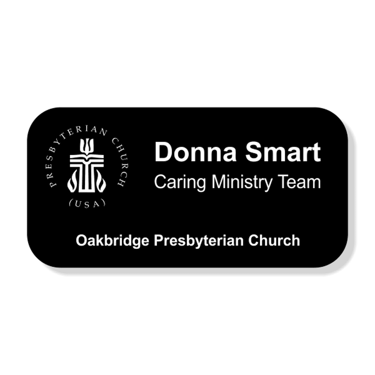 Presbyterian Engraved  Name Tag - Large Rectangle