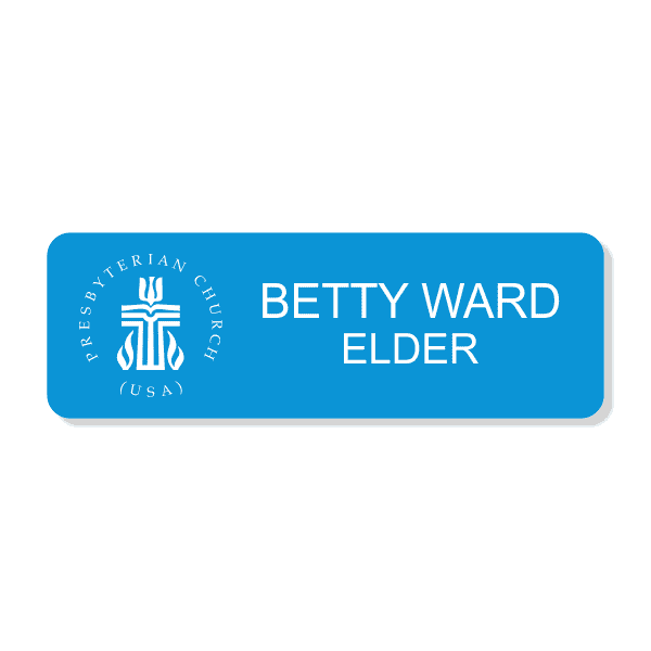 Presbyterian Engraved Rectangle Name Tag 