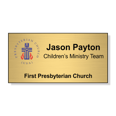 Small Presbyterian Church Name Badge