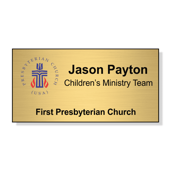 Presbyterian Full Color Rectangle Name Tag - 1.5" X 3"
