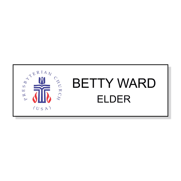 Presbyterian Full Color Name Tag - Rectangle