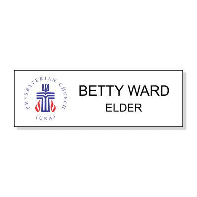Presbyterian Full Color Name Tag - Rectangle