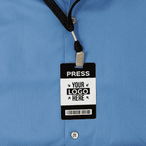 Modern Press Pass Custom Photo ID Badge Back
