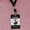 Modern Press Pass Custom Photo ID Badge Front