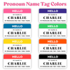 Pronoun Hello My Name Is Color Choices