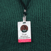 Custom Pronoun Photo ID Badge Bold Font in Use