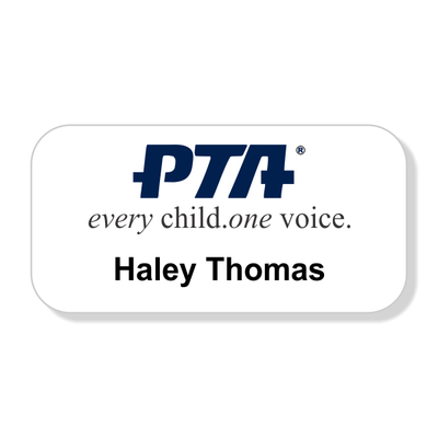 PTA Large Color Name Badge