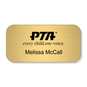 PTA Top Logo Engraved Name Tag