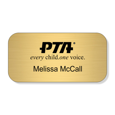PTA Top Logo Engraved Name Tag