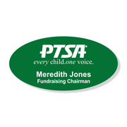 PTSA Large Oval Engraved Name Tag