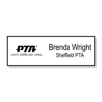 PTA Small Engraved Name Badge