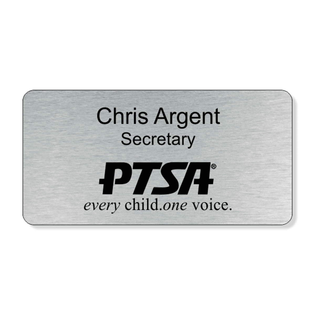 PTSA Logo Bottom Large Engraved Name Tag