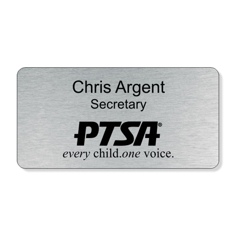 PTSA Logo Bottom Large Engraved Name Tag