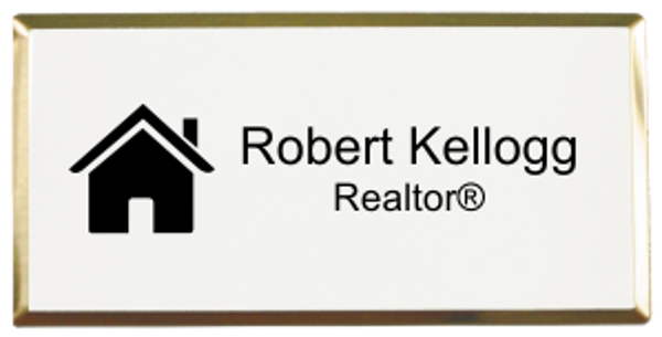 Real Estate Medium Rectangular 3" x 1.5" Executive Holder Name Tag