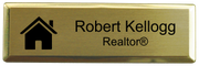 Real Estate Small Rectangular 3" x 1" Executive Holder Name Tag