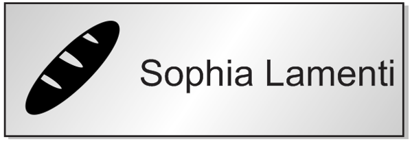 Bakery 1 Line Restaurant Name Tag