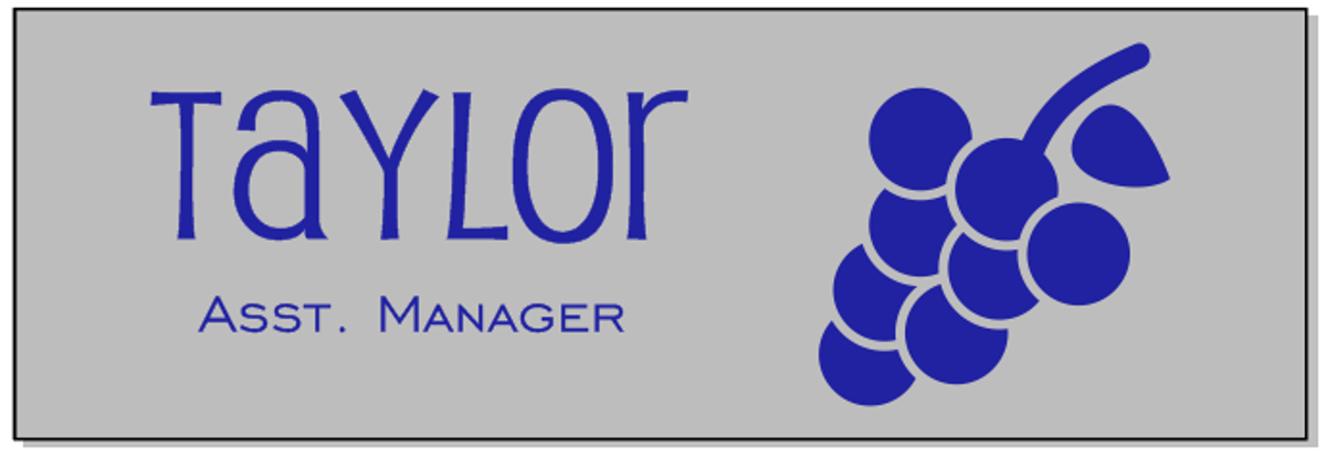 Rectangle 2 Line Healthy Restaurant Name Badge A