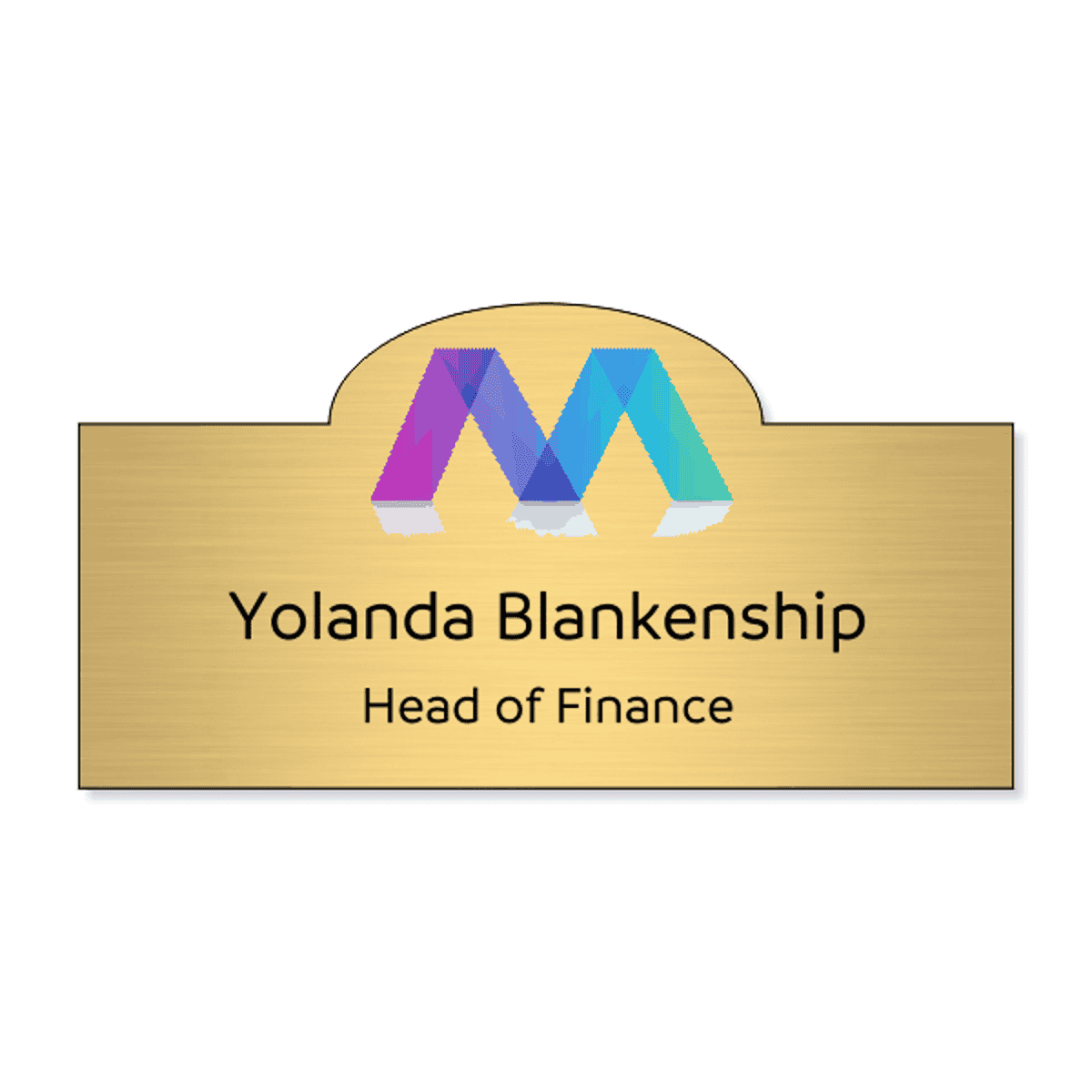 Rectangle Dome Shaped Name Tag