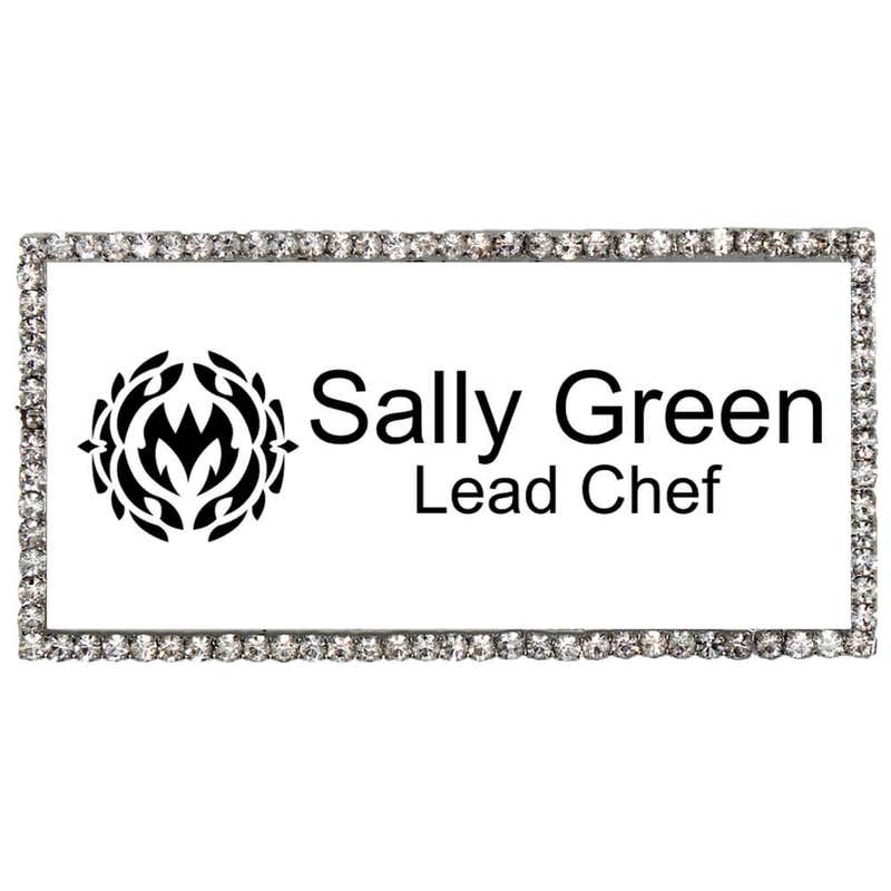 Rhinestone Waitstaff Name Tag