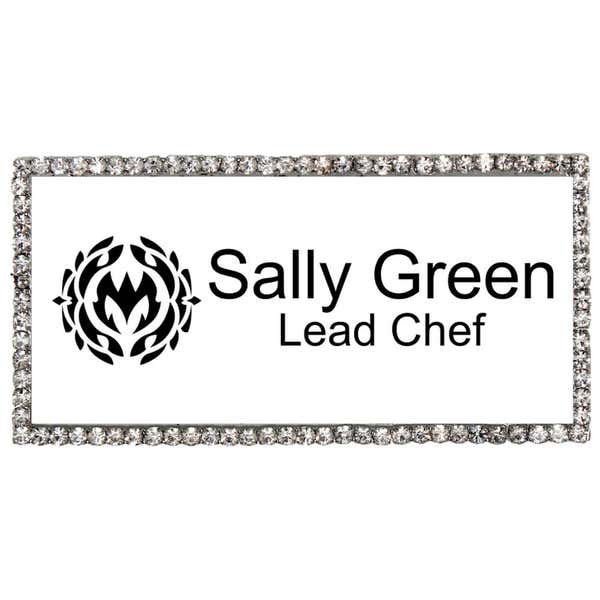 Rhinestone Waitstaff Name Tag