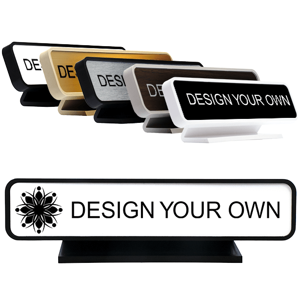 Rounded 2" x 9" Engraved Desk Sign