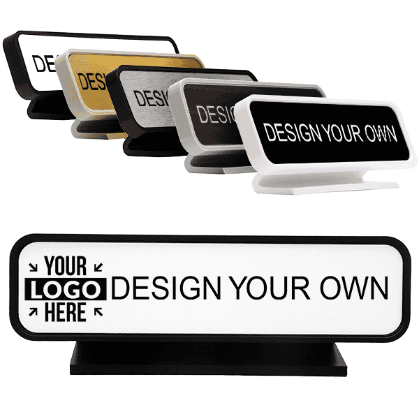 Rounded 2" x 8" Engraved Desk Sign