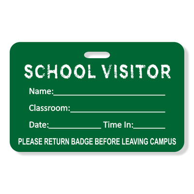 School Chalkboard Visitor Badge