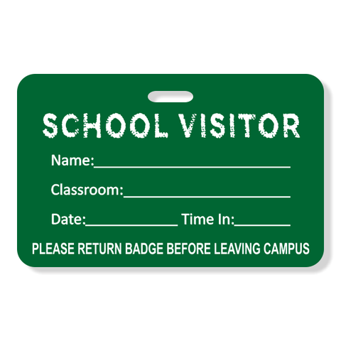 School Chalkboard Visitor Badge