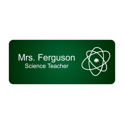School Biology Rectangle 2 Line Name Badge A