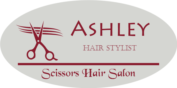 Salon 3 Line Oval Name Tag