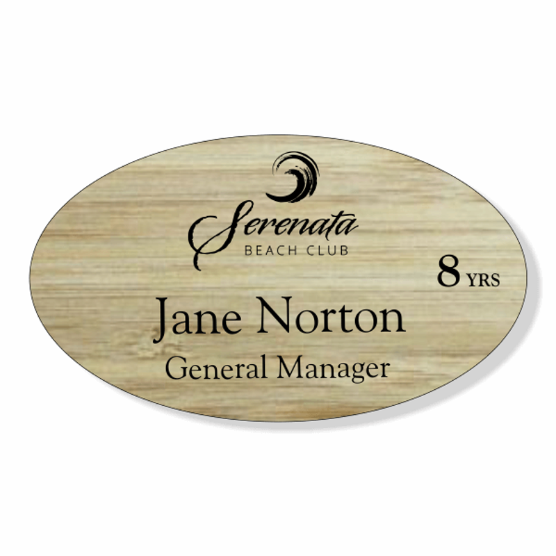 Serenata Beach Club Bamboo Name Tag