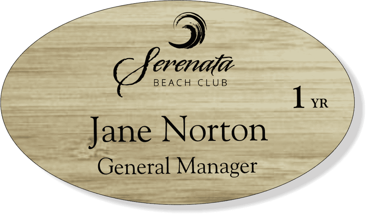 Serenata Beach Club Bamboo One Year Name Tag