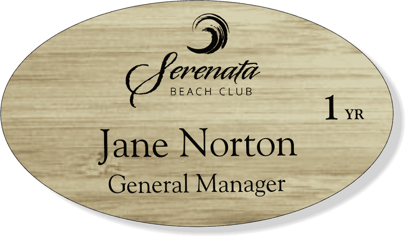 Serenata Beach Club Bamboo One Year Name Tag