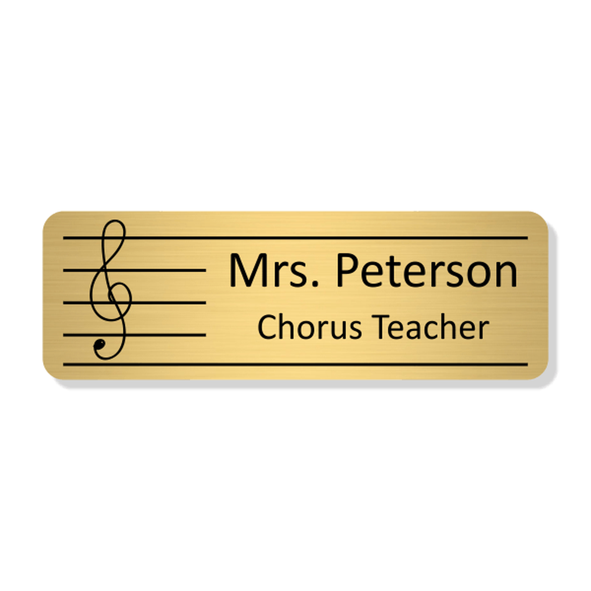 Sheet Music Teacher School Name Tag