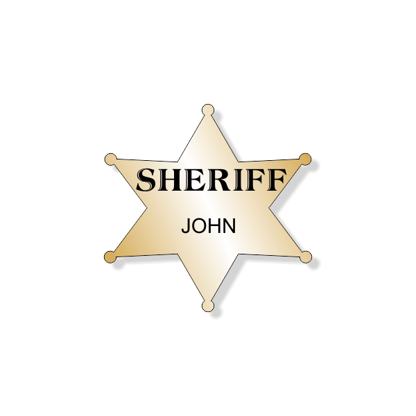Sheriff's Badge Costume Name Tag