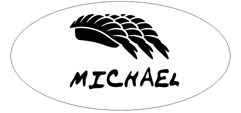 Oval 1 Line Sushi Restaurant Name Badge B