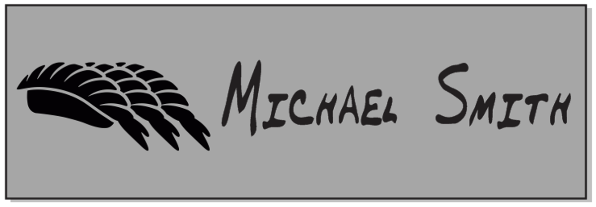 Rectangle 1 Line Sushi Restaurant Name Badge B