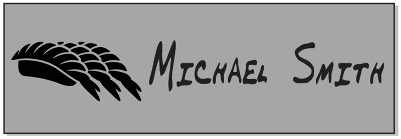 Rectangle 1 Line Sushi Restaurant Name Badge B