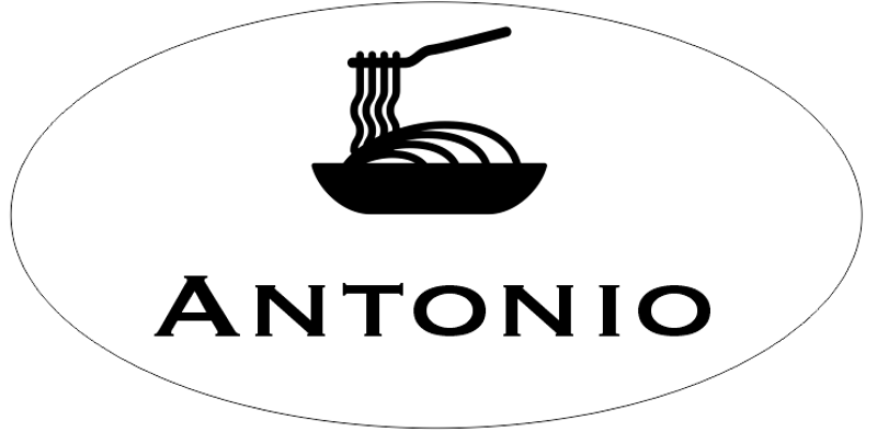 1 Line Italian Restaurant Oval Name Badge A