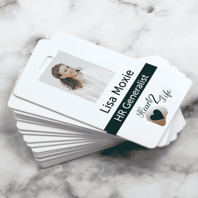 Vertical Photo ID Badge, Single-Sided - alternate view