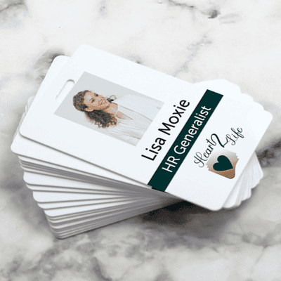 Vertical Photo ID Badge, Single-Sided - alternate view