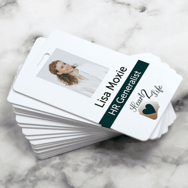 Vertical Photo ID Badge, Single-Sided