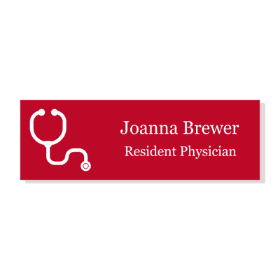 Stethoscope Engraved Name Tag