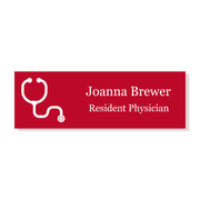 Stethoscope Engraved Name Tag