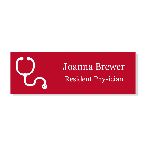Stethoscope Engraved Name Tag