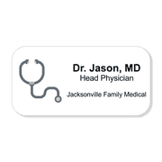 Stethoscope Full Color Name Tag